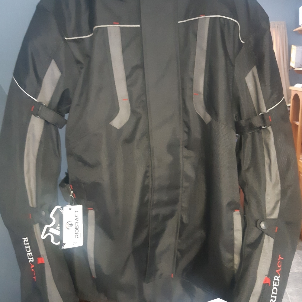 NEW, Motorcycle Jacket, RIDERACT Touring, Armoured Padded, Removable Liner, 3XL